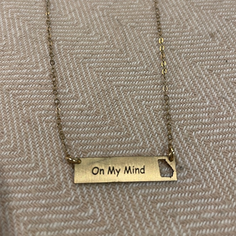 Georgia on my mind gold necklace.